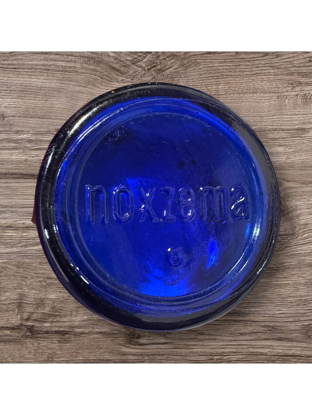 Vintage Noxzema Glass Jar Lot Of 3 Lid Cobalt Blue 10 Oz 3 Oz Empty. No Labels - Picture 9 of 12